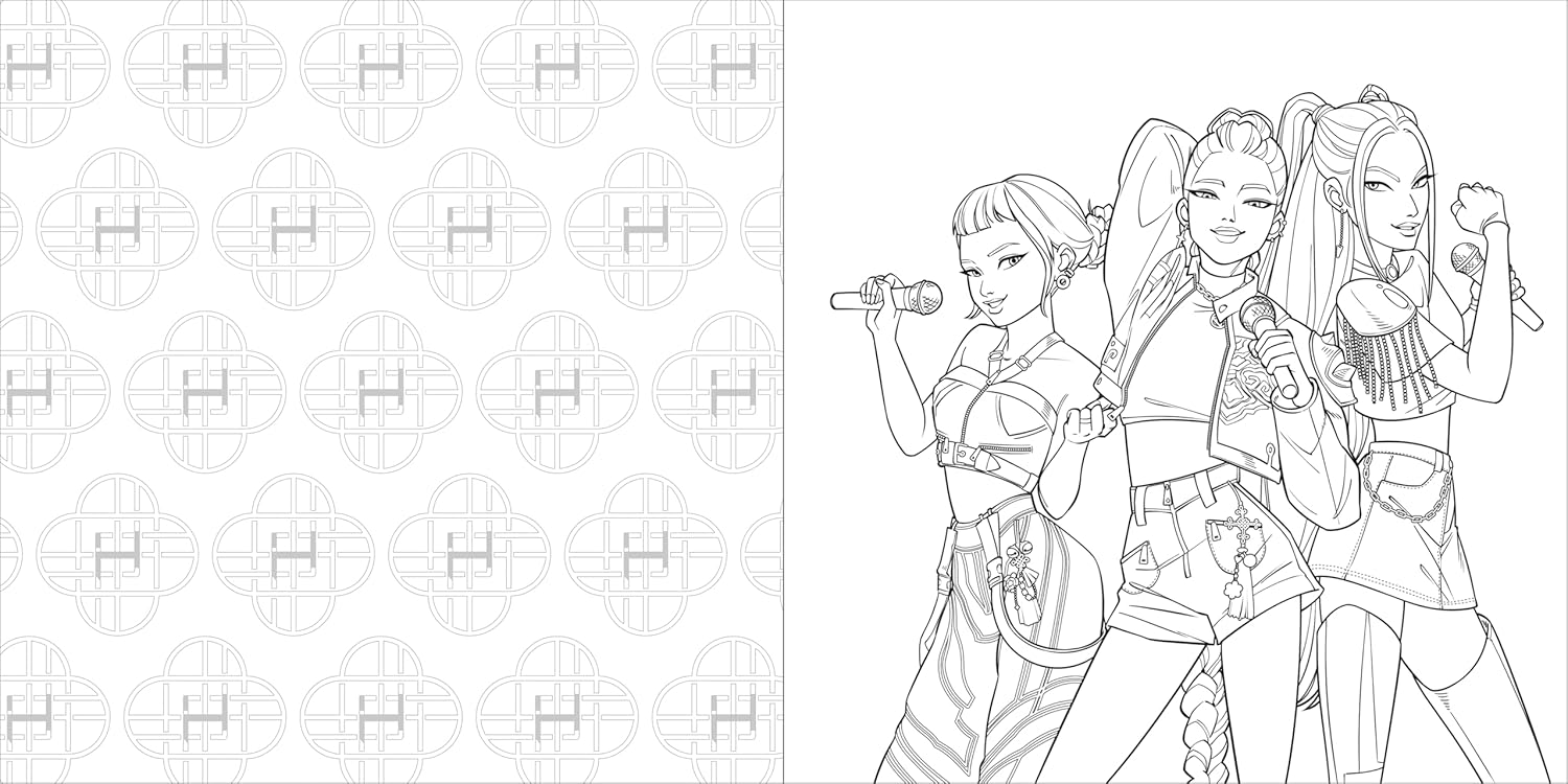 Kpop Demon Hunters: the Official Deluxe Coloring Book