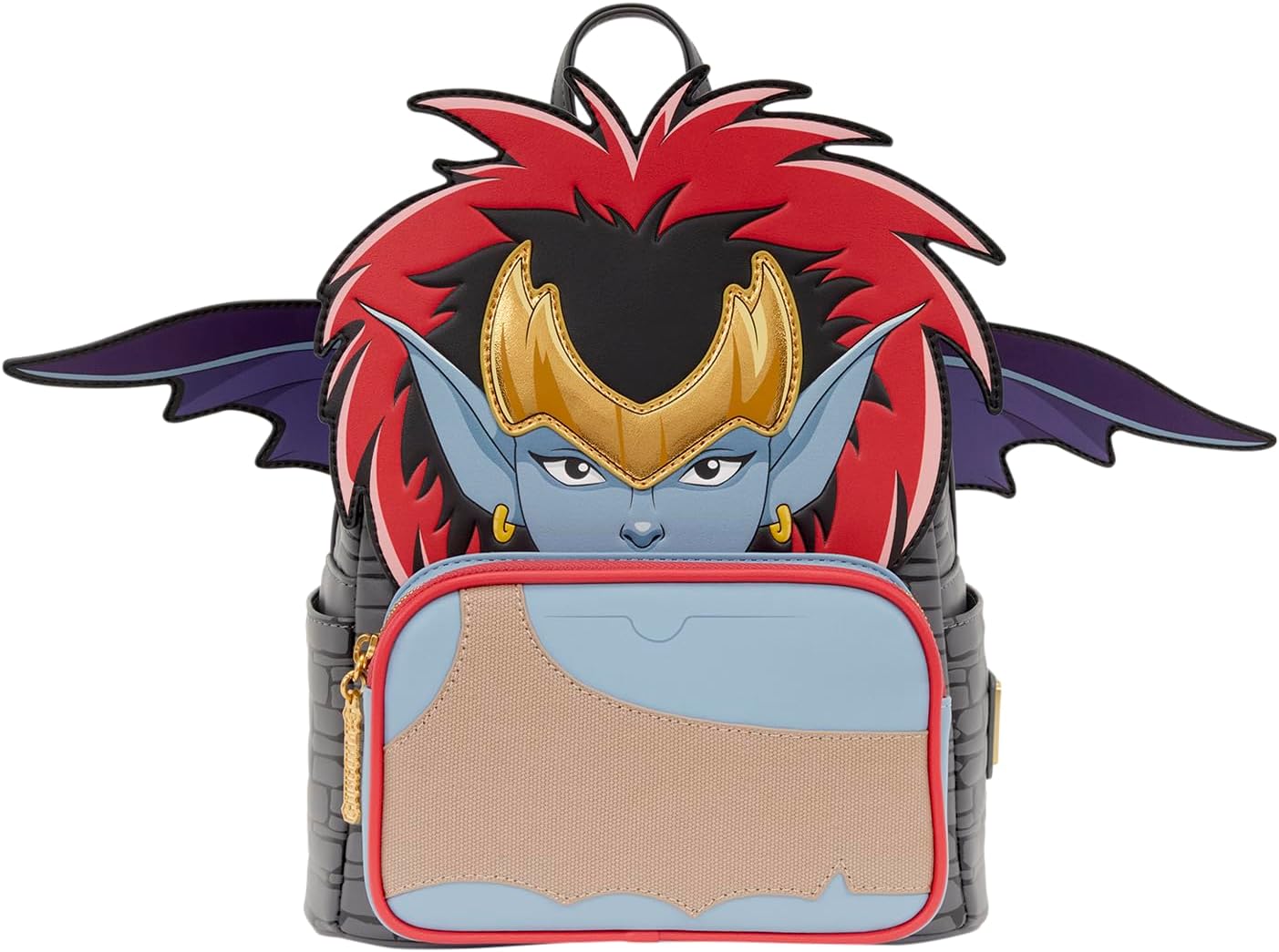 Loungefly Disney: Gargoyles – Demona – Cosplay-Mini-Rucksack mit 3D-Reißverschluss – ideal für Kinder und Erwachsene – Sammeltaschen