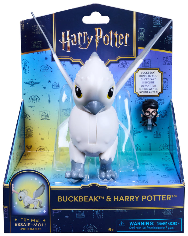 Wizarding World Harry Potter, Deluxe Buckbeak Action Figure with Flapping Wings and Exclusive 1.5-inch Harry Potter Mini Figure, Kids Toys for Pretend Play, Ages 6 and up