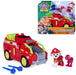 Paw Patrol: The Dino Movie, Marshall Dino Rescue Firetruck with 360-Degree Spinning Projectile Launcher with 2 Action Figures, Kids Toys for Boys and Girls Ages 3+