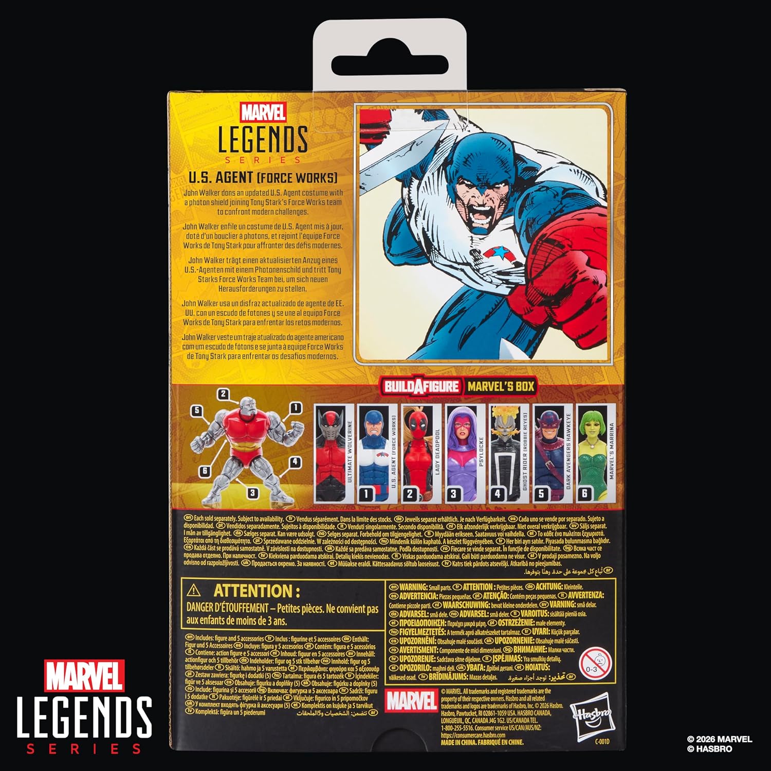 Marvel Legends Series U.S. Agent (Force Works), Avengers und Marvel Comics Action-Figur zum Sammeln (Skala 15 cm