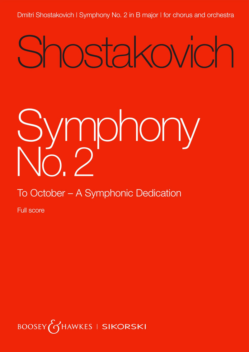 Sinfonie Nr. 2: An den Oktober. op. 14. Chor und Orchester. Studienpartitur. (Schostakowitsch Neuausgaben