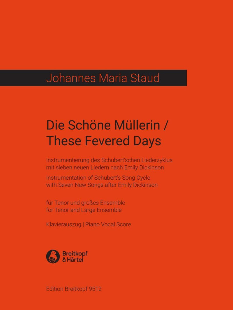 Johannes Maria Staud: Die schöne Müllerin - Piano Reduction - Edition Breitkopf (EB 9512