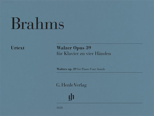 Johannes Brahms: Walzer Op. 39 - Piano Duet (4 Hands) Score - Henle Verlag (HN 1638): Besetzung: Klavier zu vier Händen