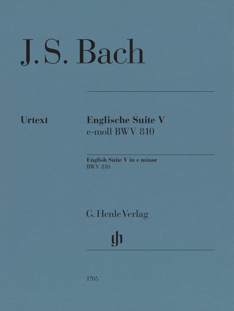 Johann Sebastian Bach: Englische Suite 5 BWV 810 - Piano Sheet Music - Henle Verlag (HB 1705