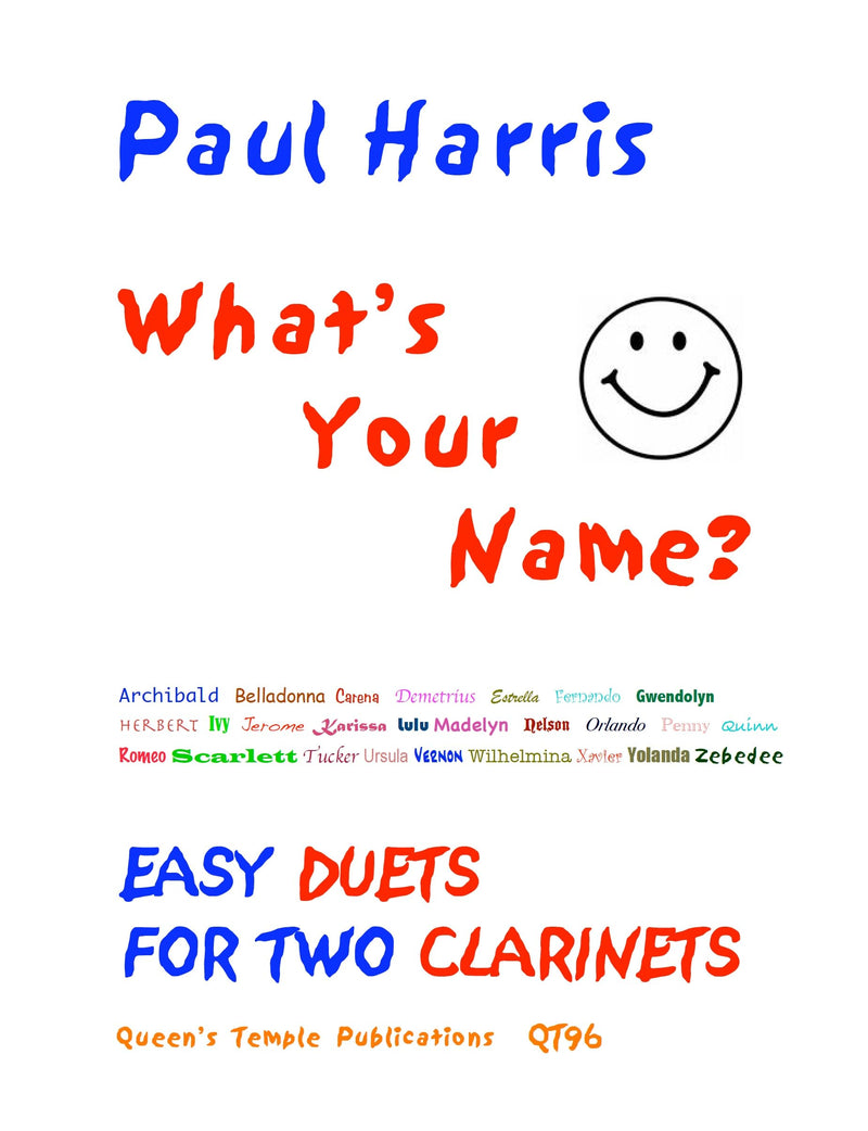 Paul Harris: What's Your Name: Clarinet Duet: Instrumental Album