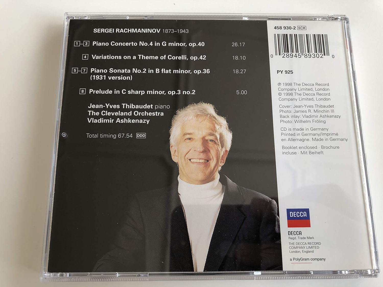 Rachmaninov: Piano Concerto 4 / Corelli Variations