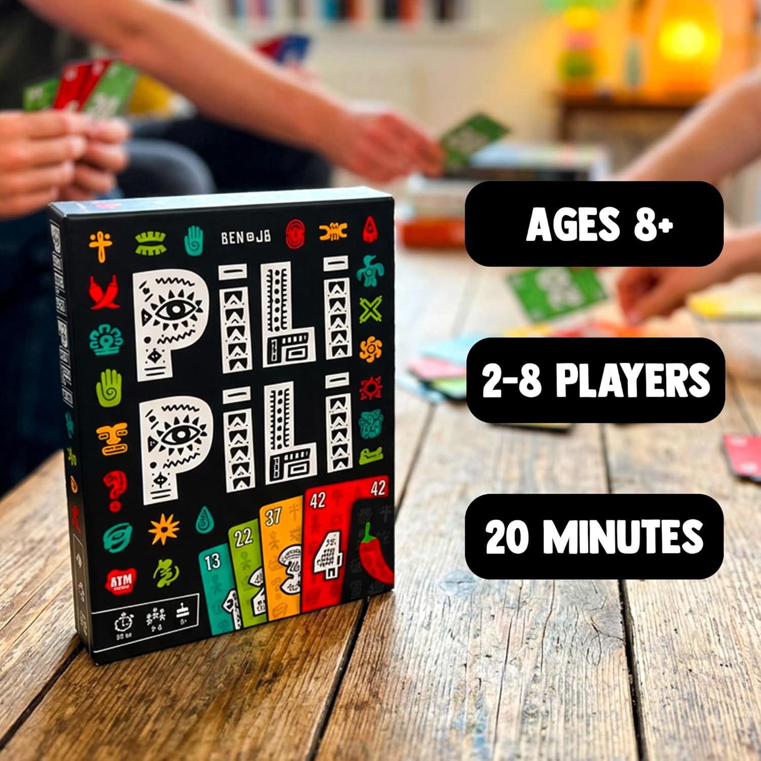 ATM Gaming PILI PILI | Board Game | Card Game for Families and Friends for Kids and Adults | 20 Minutes Playing Time | Ages 8+ | Ideal Travel Game