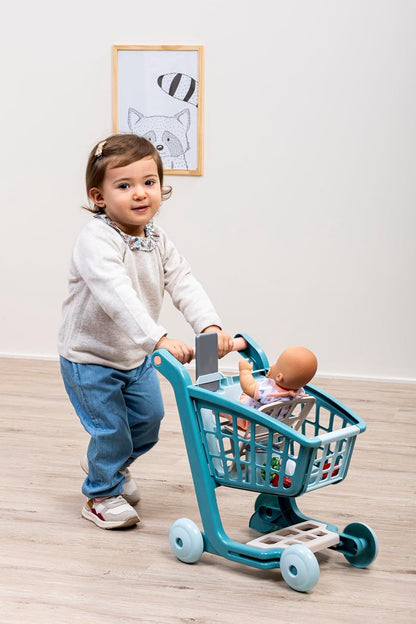 Jouets Ecoiffier – 1658 – trolley + pop + 7 accessoires – kinderwagen met afneembare zitting – imitatiespel – vanaf 18 maanden – gemaakt in Frankrijk