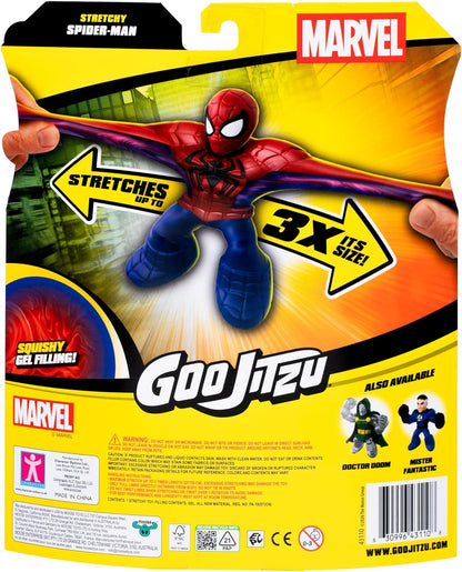 Heroes of Goo Jit Zu MARVEL Avengers Spider-Man, Stretchy Action Figure, Super Stretchy With Unique Squishy Rheoscopic Filling, Collect all 3