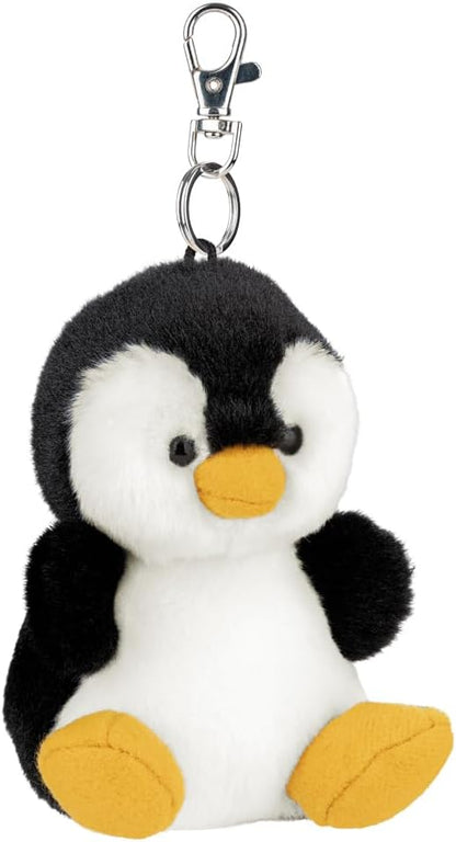 AURORA - 61683 - Palm Pals Chilly Penguin Clip-On 10cm Soft Toy - Fun Collectable Plush for Kids and Adult Collectors - Perfect for Birthdays, Gifts or Any occasion -White & Black