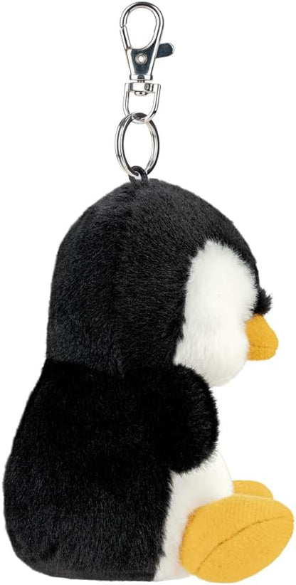 AURORA - 61683 - Palm Pals Chilly Penguin Clip-On 10cm Soft Toy - Fun Collectable Plush for Kids and Adult Collectors - Perfect for Birthdays, Gifts or Any occasion -White & Black
