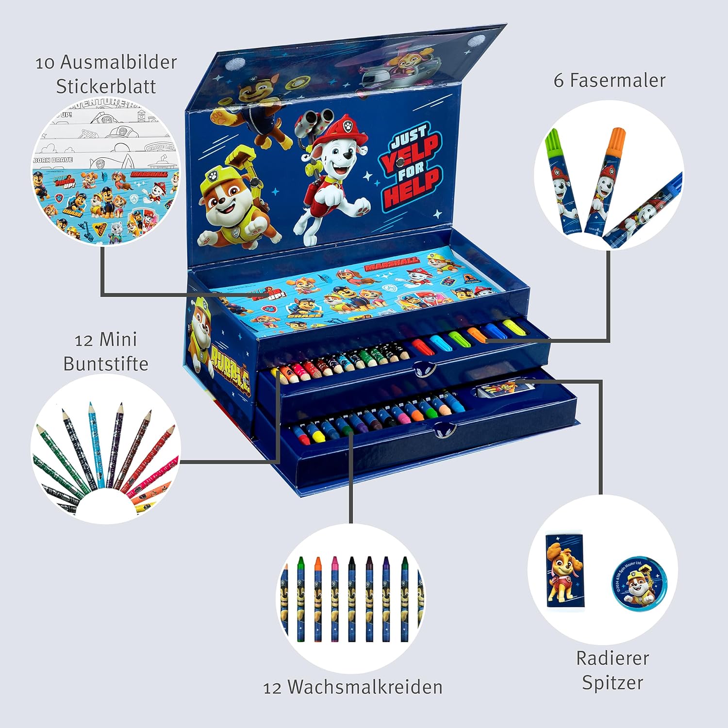 Kleurkoffer Paw Patrol - 44dlg.