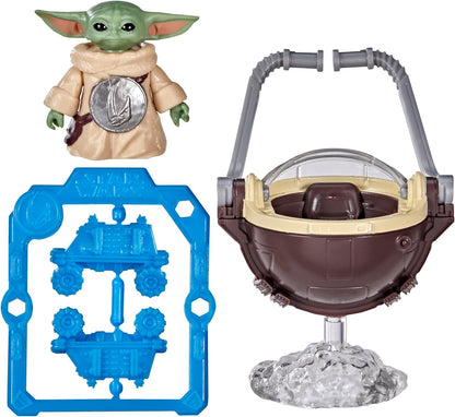 Star Wars ActionVerse Grogu, actiefiguur van 3,3 cm (schaal van 11 cm) en accessoires, herbruikbaar accessoire-opbergrek, speelgoed voor jongens en meisjes van 4+