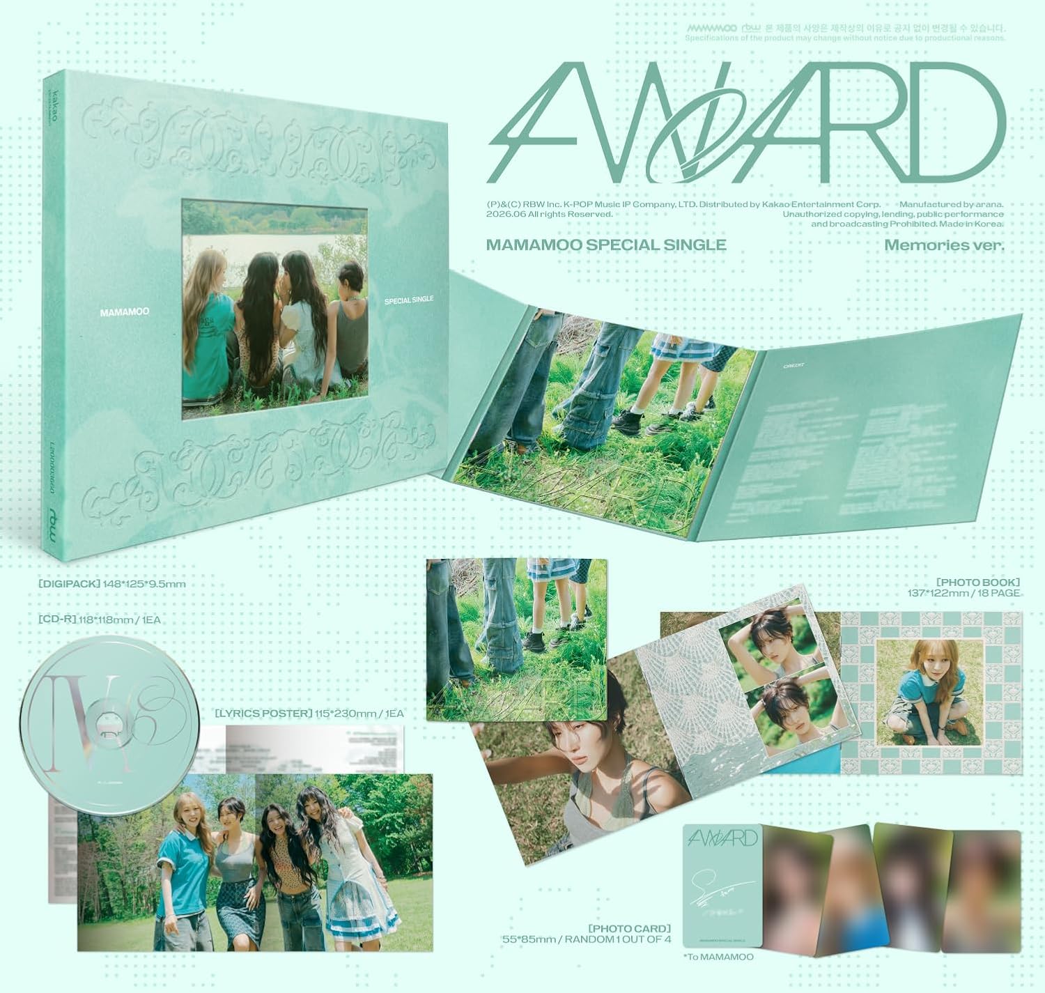MAMAMOO 4WARD (Memories / Silence VER.)