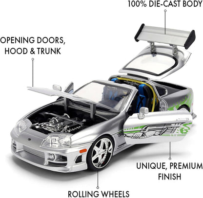 Jada FAST & FURIOUS ANNIVERSARY BRIAN'S TOYOTA SILVER FINISH 1:24