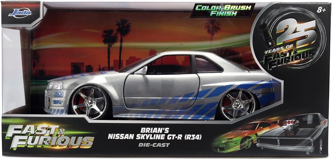 Jada FAST & FURIOUS ANNIVERSARY NISSAN SKYLINE COLOUR BRUSH 1:24