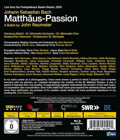Johann Sebastian Bach - Passione Secondo Matteo Bwv 244 (2 Blu-Ray