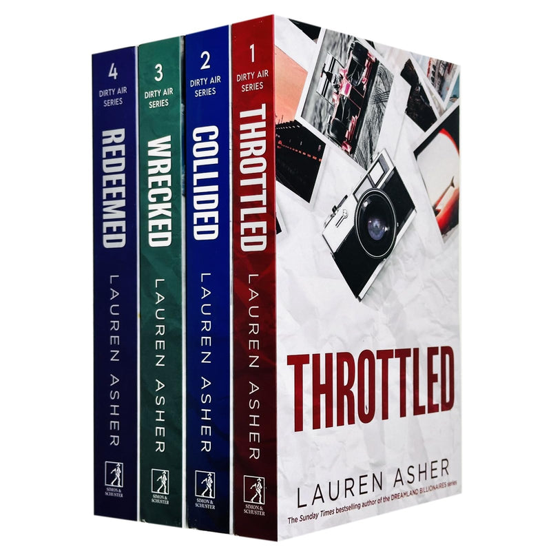 The Dirty Air Series 1-4 Books Collection Set By Lauren Asher (Throttled, Collided, Wrecked & Redeemed