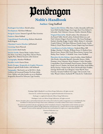 Pendragon: Noble's Handbook