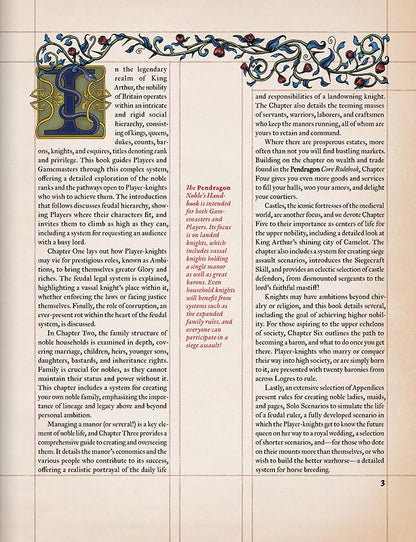 Pendragon: Noble's Handbook