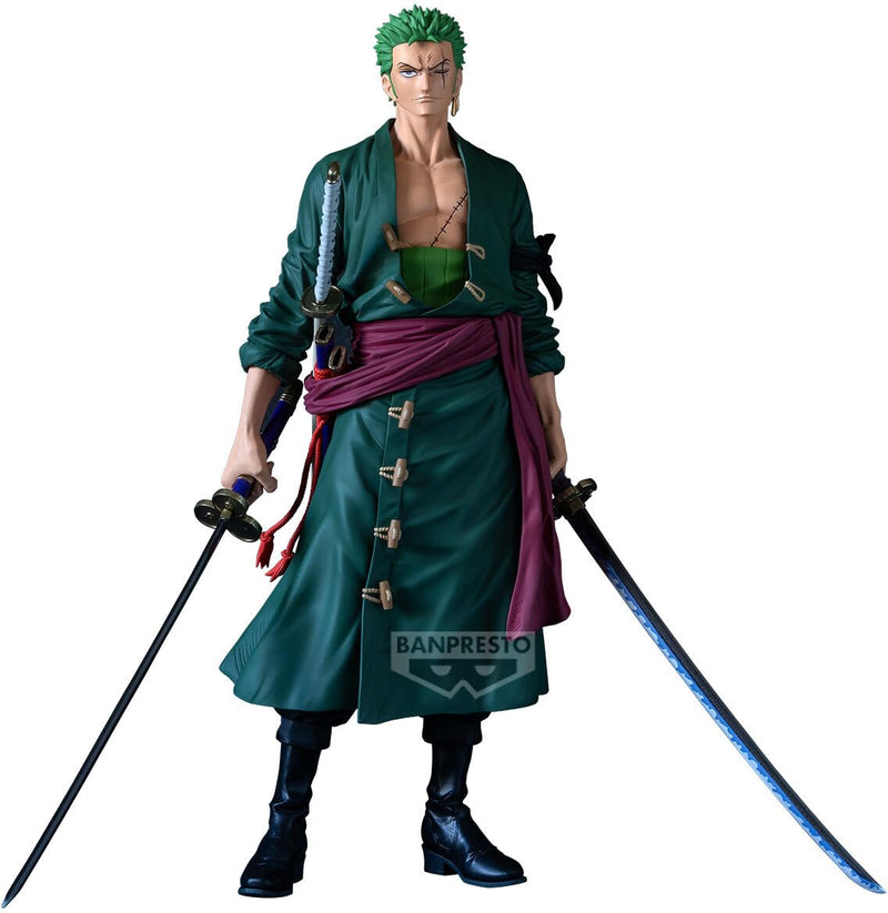 Banpresto Roronoa Zoro (The Anime) One Piece Action Figure - Premium 30cm - PZ69683P Multicolor - Collectible Figure - Ideal for Anime Fans