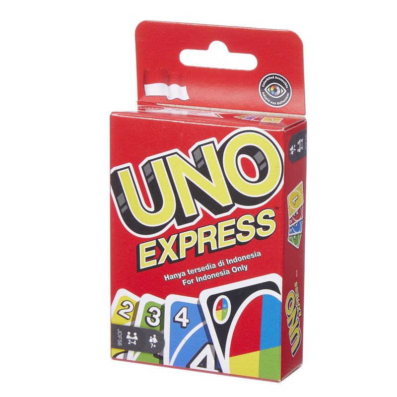 UNO, Mattel 56 Card Express Kaartspel, voor kinderen, volwassenen en wildavond