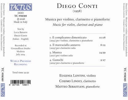 Diego Conti: Musica Per Violino, Clarinetto E Pianoforte