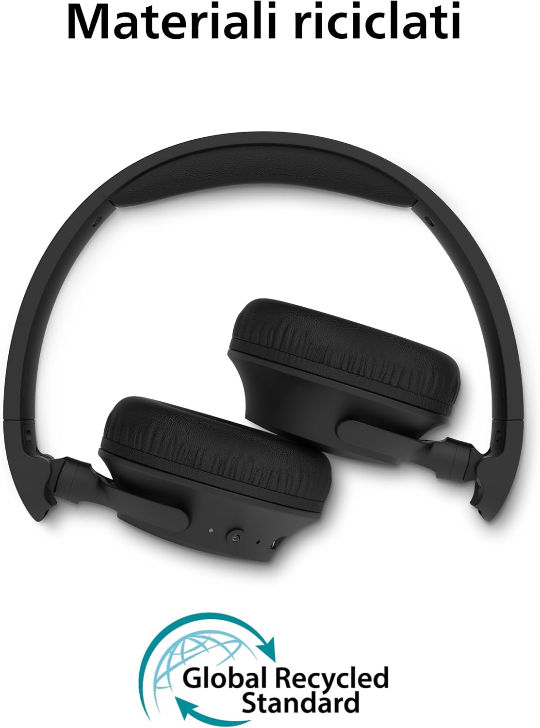 Philips TAH4500BK Cuffie wireless on-ear con cancellazione rumore, 70h riproduzione, Bassi dinamici, Driver 32mm, Bluetooth6.0 Multipoint, Cuscinetti/batteria sostituibili