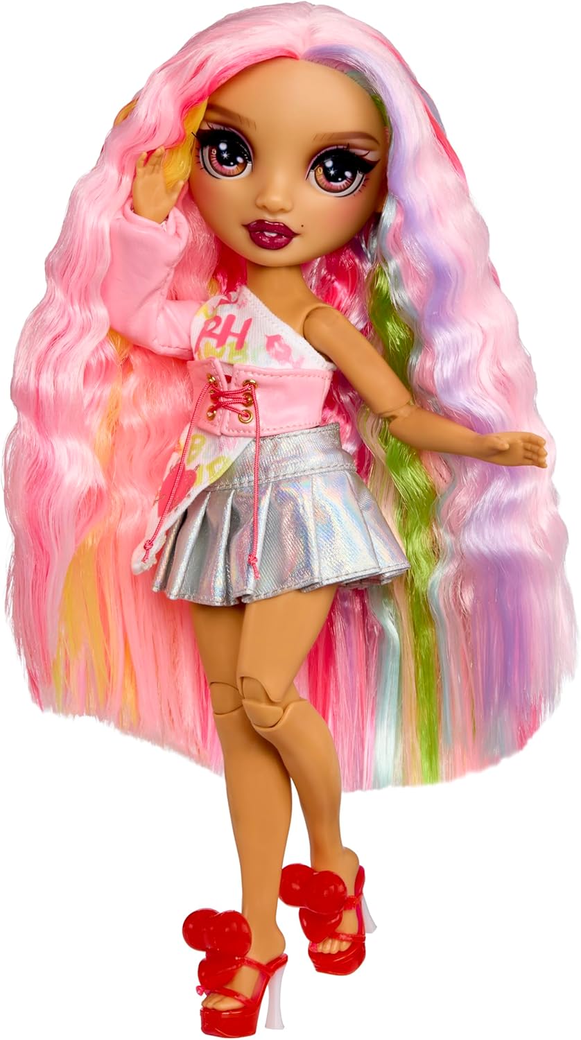Rainbow High Pretty in Paris Fashion Bambola - Kia Hart - Bambola alla moda color rosa tenue di 28 cm con cucciolo, borsetta e accessori, per giocare, snodata, da collezionare, età dai 4 ai 12+ anni