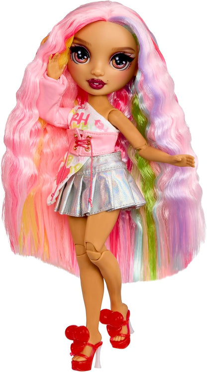 Rainbow High Pretty in Paris Fashion Bambola - Kia Hart - Bambola alla moda color rosa tenue di 28 cm con cucciolo, borsetta e accessori, per giocare, snodata, da collezionare, età dai 4 ai 12+ anni