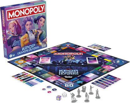 Monopoly: KPop Demon Hunters Edition Board Game | Family Games for Kids, Teens, and Adults | Fun Gifts for Kids | 2 to 6 Players | Ages 8+ - English Version