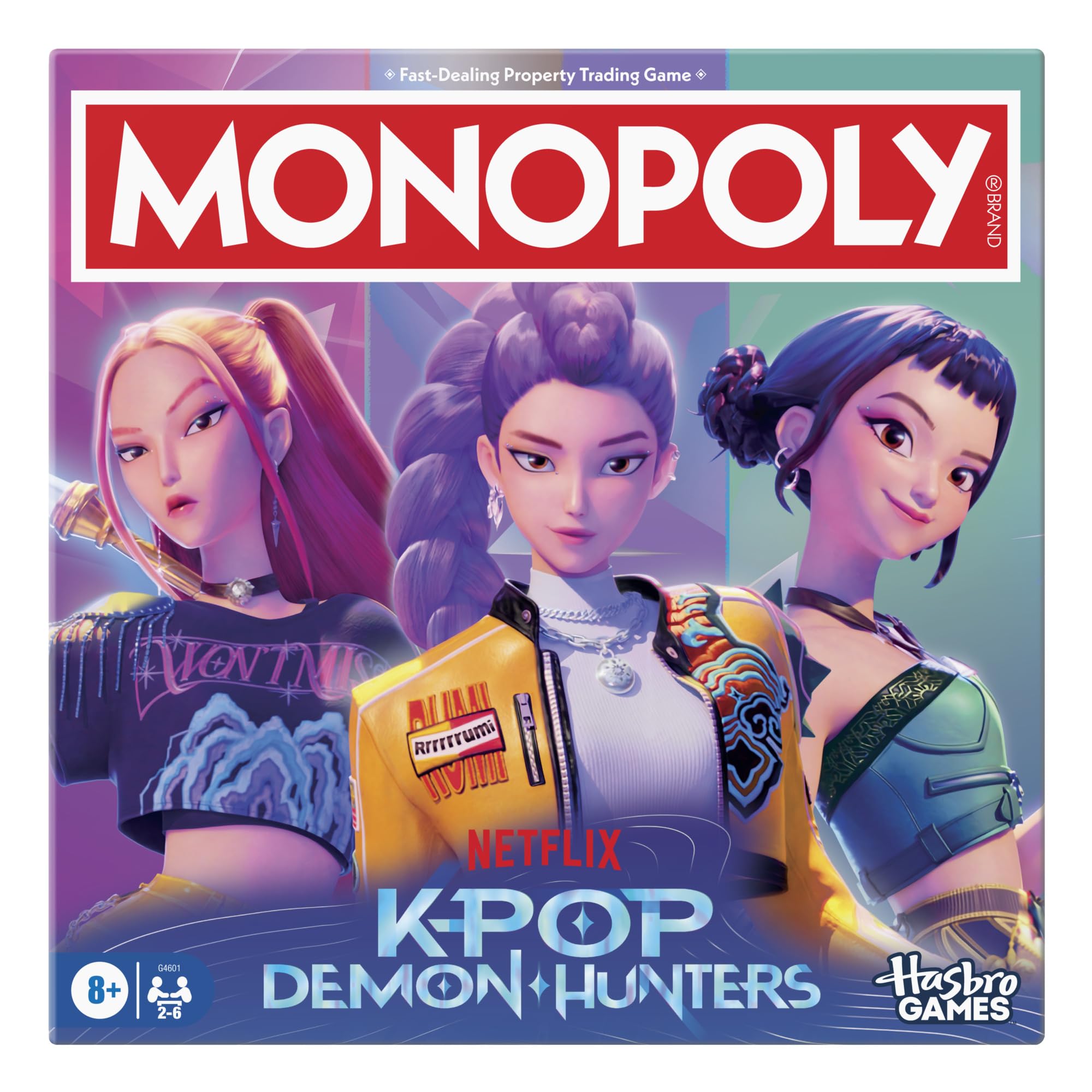 Monopoly: KPop Demon Hunters Edition Board Game | Family Games for Kids, Teens, and Adults | Fun Gifts for Kids | 2 to 6 Players | Ages 8+ - English Version
