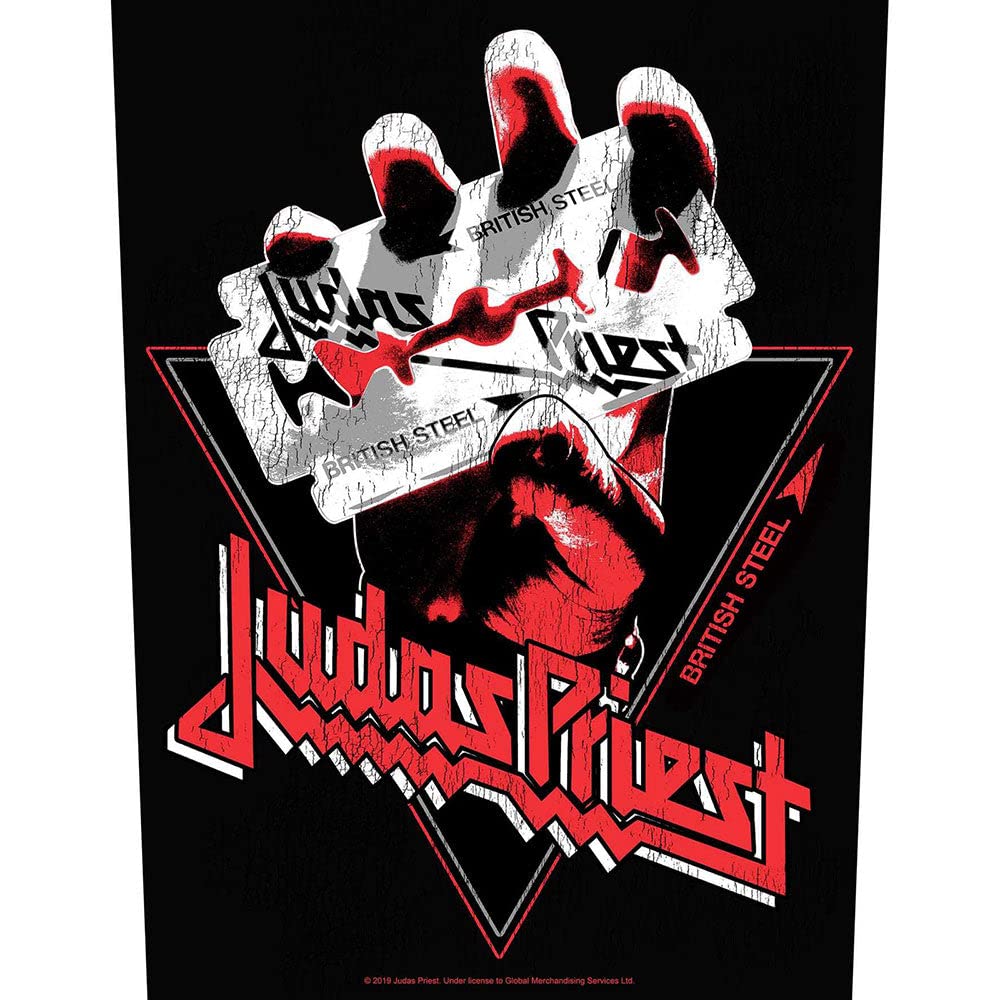 Judas Priest Back Patch British Steel Vintage Official Black One Size