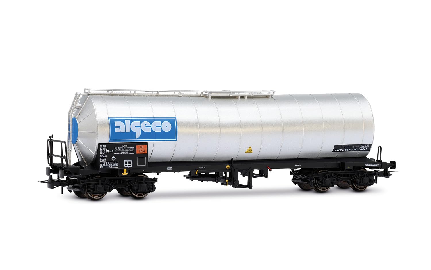 Jouef HJ6324 SNCF, 4-Achs-Isolierter Kesselwagen Algeco, Chrom-Silber-Lackierung, ep.IV, Eisenbahn-Wagen, ab A14+
