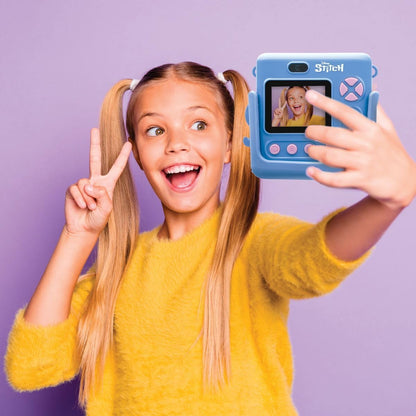 Lexibook, Disney Stitch instant camera, 3D-tas inbegrepen, 32 GB micro-SD-kaart inbegrepen, complete personalisatieset, 2 inch lcd-display, oplaadbare USB-C-batterij, DJ130DZ