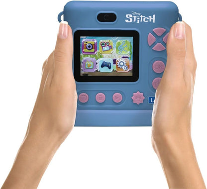 Lexibook, Disney Stitch instant camera, 3D-tas inbegrepen, 32 GB micro-SD-kaart inbegrepen, complete personalisatieset, 2 inch lcd-display, oplaadbare USB-C-batterij, DJ130DZ
