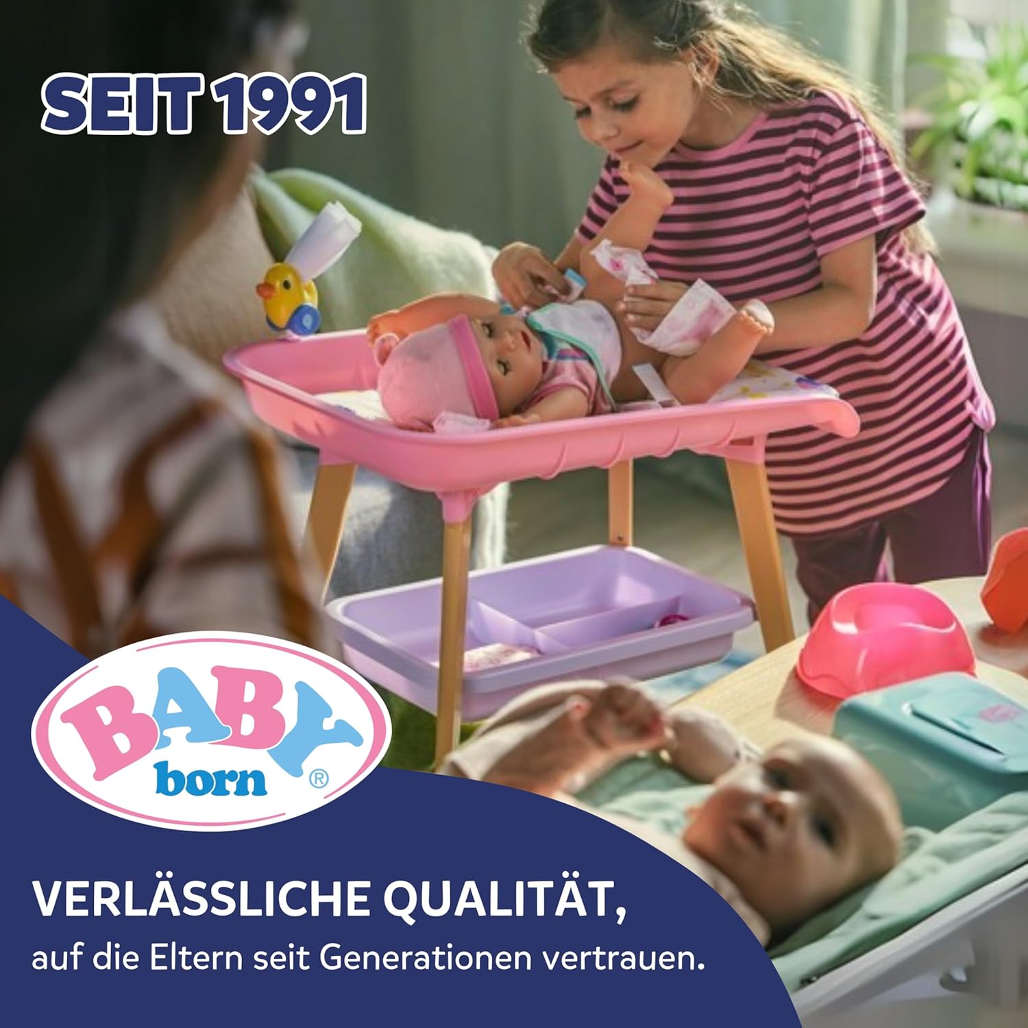 BABY born Roze jurkje – Poppenjurk met appels & lieveheersbeestjes – Poppenkleding – Accessoire voor poppen van 36 cm