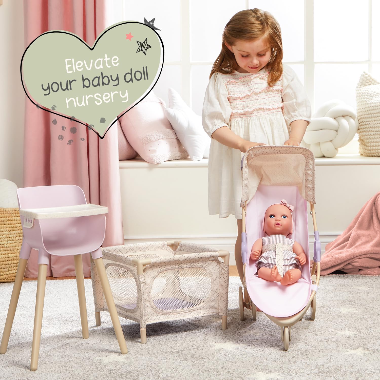 LullaBaby - Plüsch-Baby-Badepuppe - Junge - 36 cm waschbare Badepuppe Junge - Weicher Körper für echtes Wasserspiel - Blondes Haar & Badewannen-Accessoires - Kinder 2 Jahre +