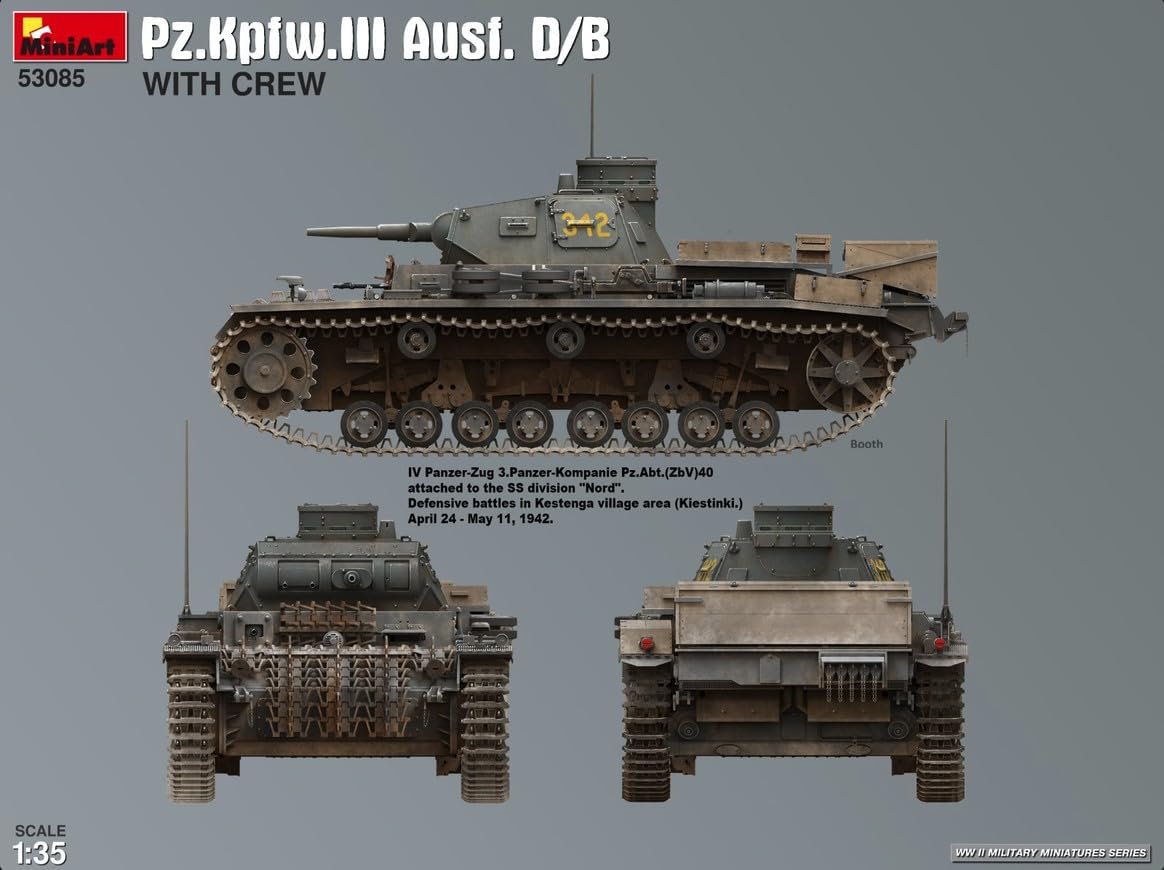 MiniArt - 1/35 Pz.kpfw.iii Ausf. D/b With Crew