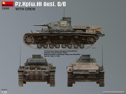 MiniArt - 1/35 Pz.kpfw.iii Ausf. D/b With Crew