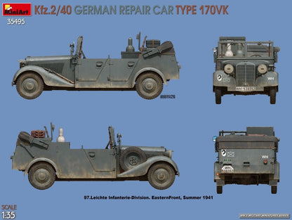 MiniArt - 1/35 Kfz.2/40 German Repair Car Type 170vk
