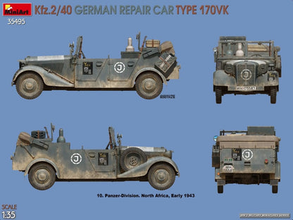 MiniArt - 1/35 Kfz.2/40 German Repair Car Type 170vk