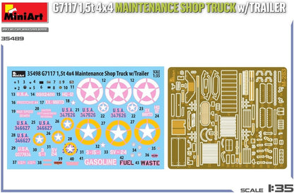 MiniArt - 1/35 G7117 1,5t 4x4 Maintenance Shop Truck W/trailer
