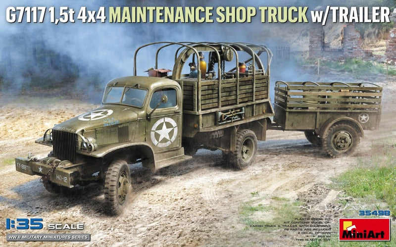 MiniArt - 1/35 G7117 1,5t 4x4 Maintenance Shop Truck W/trailer