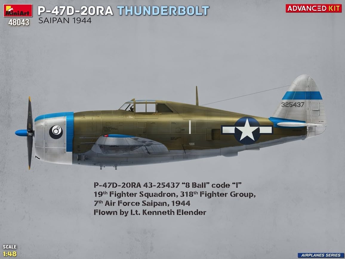 MiniArt - 1/48 P-47d-20ra Thunderbolt. Saipan, 1944. Advanced Kit