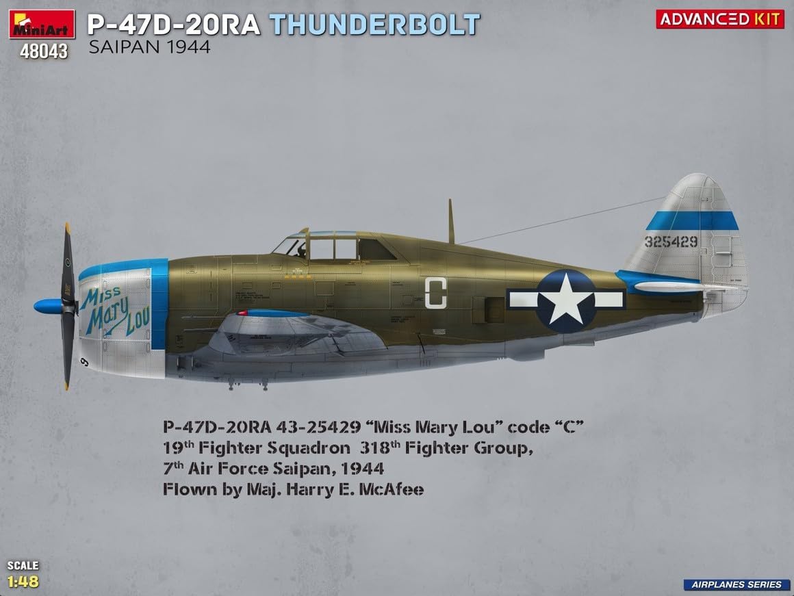MiniArt - 1/48 P-47d-20ra Thunderbolt. Saipan, 1944. Advanced Kit