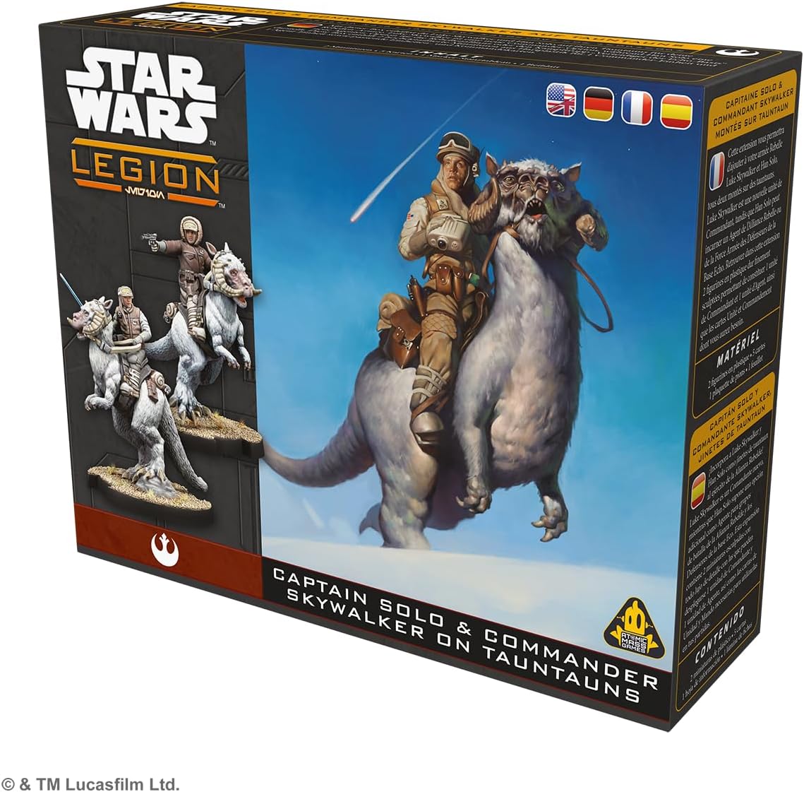 Asmodee | Star Wars: Legion – Captain Solo & Commander Skywalker on Tauntuns | Miniatures Game | Ages 14+ | 2 Players | 90 Minutes Playing Time