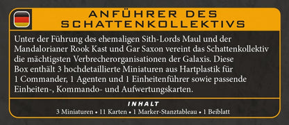 Asmodee | Star Wars: Legion - Leaders of the Shadow Collective | Miniatures Game | Ages 14+ | 2 Players | 90 Minutes Playing Time