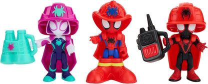 Marvel Spidey and his Amazing Friends Rescue-Webs Rescue Spidey and Crew Action Figure 6-Pack, Super Hero Toys and Figures for Kids, Ages 3+